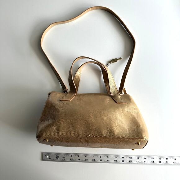 Fossil Sedona Gold Metallic Top Handle Shoulder Strap‎ Zip Satchel Purse Handbag - Picture 9 of 9